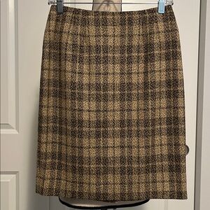 Linda Allard Ellen Tracy Plaid Skirt